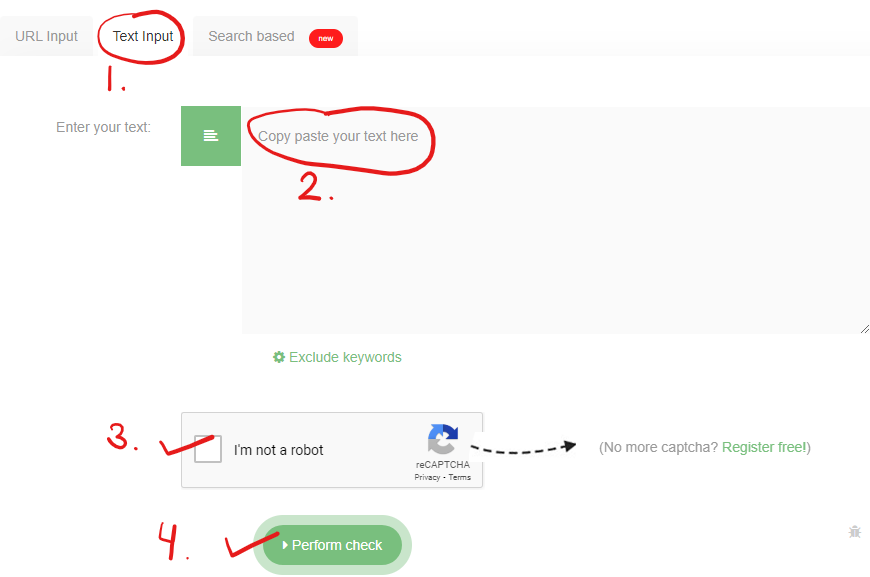 keyword stuffing checker  way describe on Digi Schema